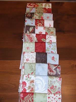- 1 Glace Jelly Roll (I have to apologize, I made this quilt a while ago and I used Glace which is no longer available. Any jelly roll will work great though.) -Fabric for back of quilt.
