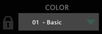 COLOR: By clicking on the COLOR name you can open the COLOR browser to choose between one of twelve COLOR presets. The COLOR presets will affect the overall sound but not the M.A.D.