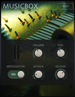 3.3 INSTRUMENT CONTROLS The INSTRUMENT CONTROLS give you access to the basic controls you need to shape the sound of each instrument. VOLUME: Adjusts the VOLUME. PAN: Adjusts the PANORAMA POSITION.