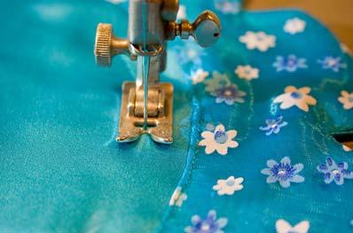 Leave extra wide seam allowances of the decorative fabric if it frays easily. Sew the small circle together with right sides facing in. 12.
