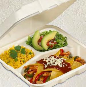 . Made from sustainable, renewable resources ASTM D 6868 Certified & compostable Offers durable construction for multi-food applications Keeps container securely closed Provides a brilliant, white