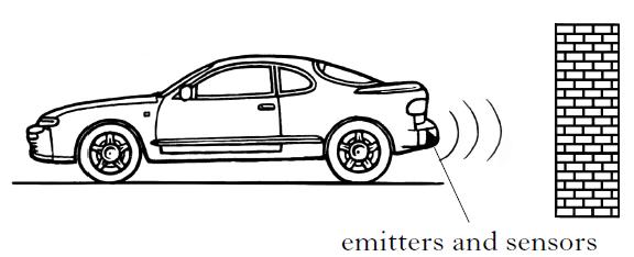 2009 Int2 29ab 15. Parking sensors are fitted to the rear bumper of some cars. A buzzer emits audible beeps, which become more frequent as the car moves closer to an object.