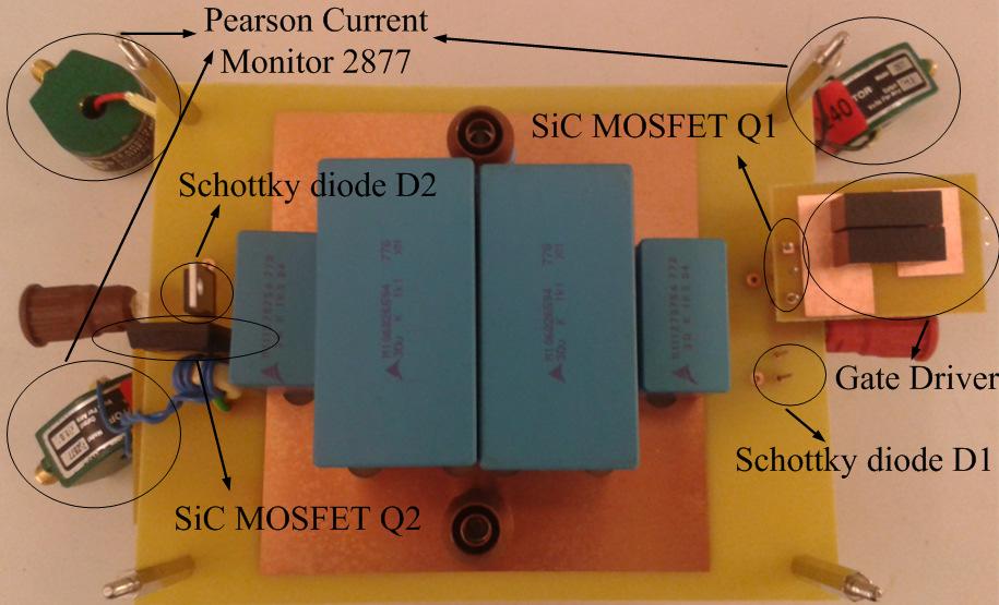 Figure 13. DPT circuit Gate drivers of Q 2 and Q 4 have identical gate resistance. The experiment results of DPT circuits are shown in Fig.
