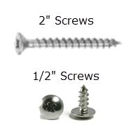 ADDITIONAL HARDWARE Note Screws to secure slat wall to the wall are not included with the assembly hardware provided. These must be purchased separately from our website: www.garagecoatings.
