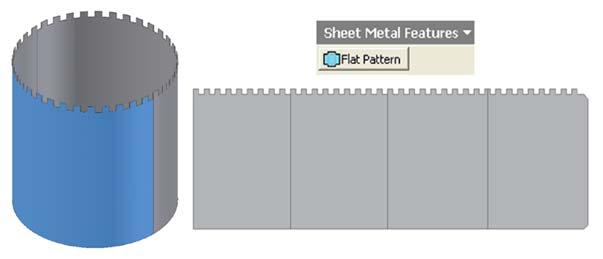 Inventor (10) Module 1G: 1G- 22 Figure 1G-6C: Creating the Flat Pattern view.