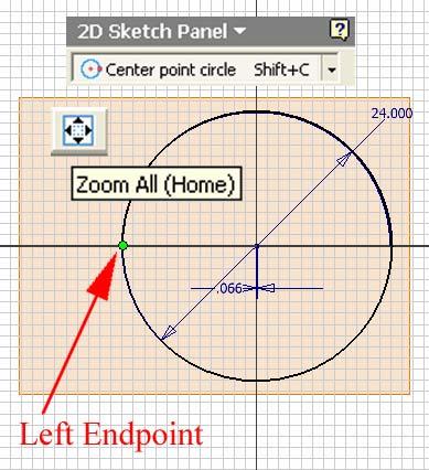 Next, use the Zoom Window tool to zoom in the area enclosing the 0.