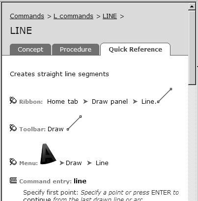 In the AutoCAD LT 2009 User s Guide, general information regarding the constructions of geometric objects are described. 4.