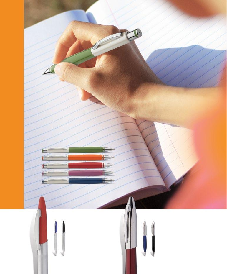 144 COOL writing Chica AP806651 Plastic ballpoint pen with metal clip, chrome tip and pearl white-colour finish. With blue refill.