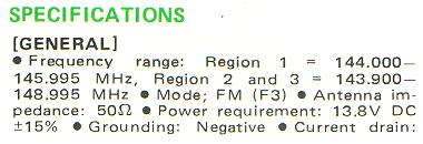 900-149 MHz (USA) Mode: FM RF Power