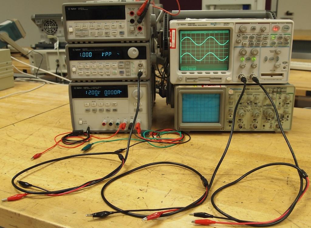 Figure 6. Waveform generator and oscilloscope connections. B.