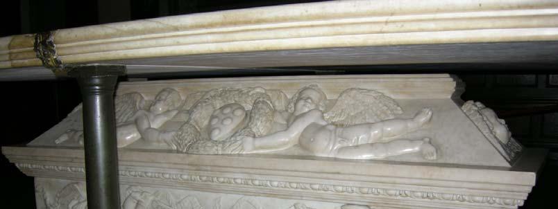 possible that Giovanni did not want such an elaborate tomb, but possibly just a modest stone on the floor of the sacristy marking his place of burial.