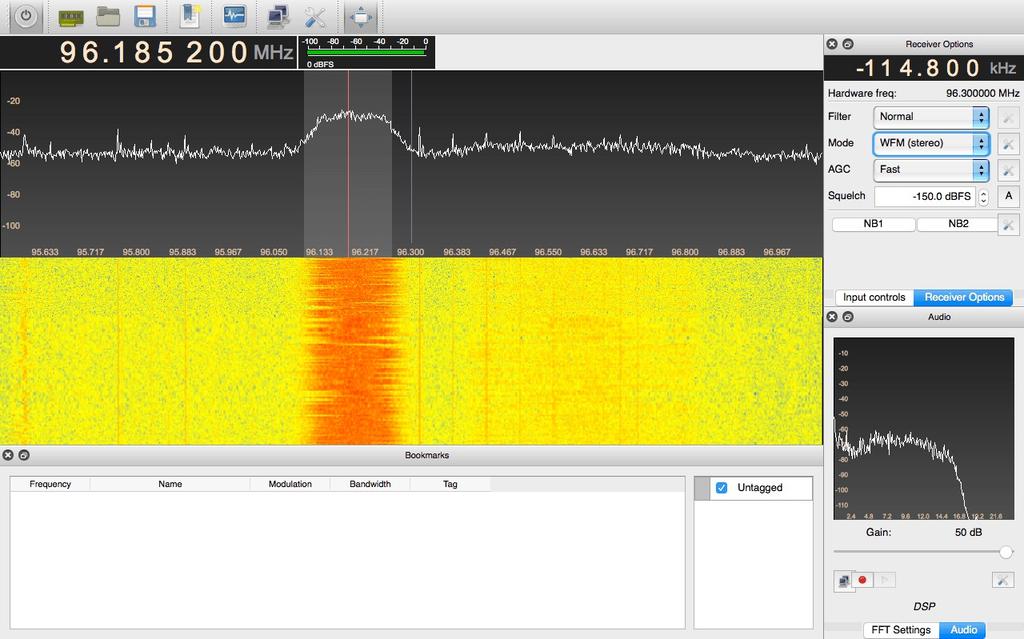 Here how to install GQRX https://www.smittix.co.uk/rtlsdr-up-and-running-in-mac-osx-yosemitewith-gqrx-gnuradio/ NOAA Weather satellites RX : http://www.rtl-sdr.