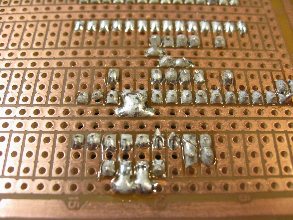 Lead solder Lead free solder Place (2) 2x3 dual-row header pins, (1) 1x6 single row header pins, and (2) modified 1x4 single-row header