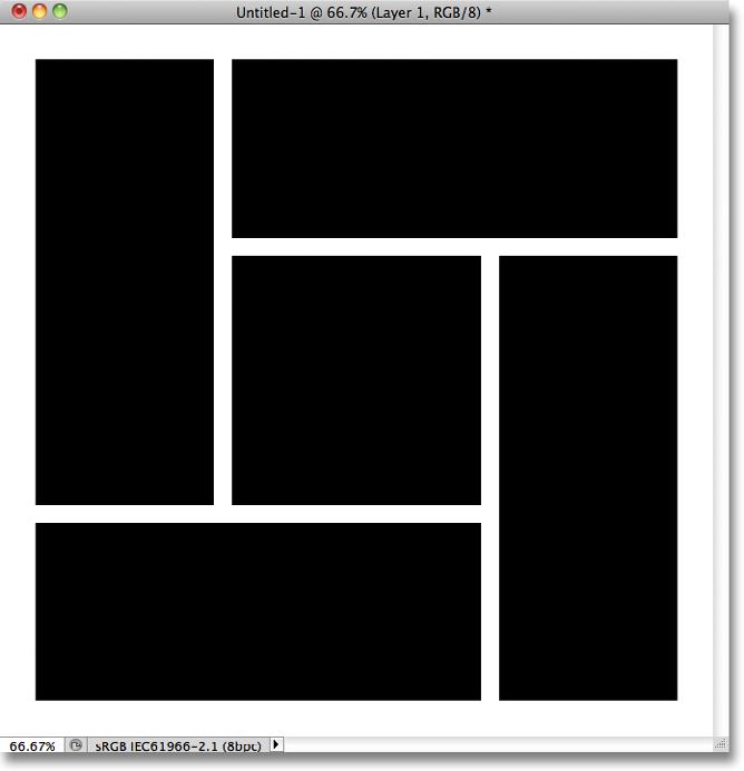Finally, with the Shift key still held down, count out 10 rows of squares from the top of the shape and draw a selection around the 11th row, beginning from the right of the shape, leaving 10 squares