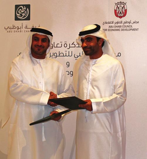ADCED Signs Partnership Agreement with ADCCI On 27th October, ADCED signed a partnership agreement with Abu Dhabi Chamber of Commerce and Industry (ADCCI) in which the Chamber pledges to provide