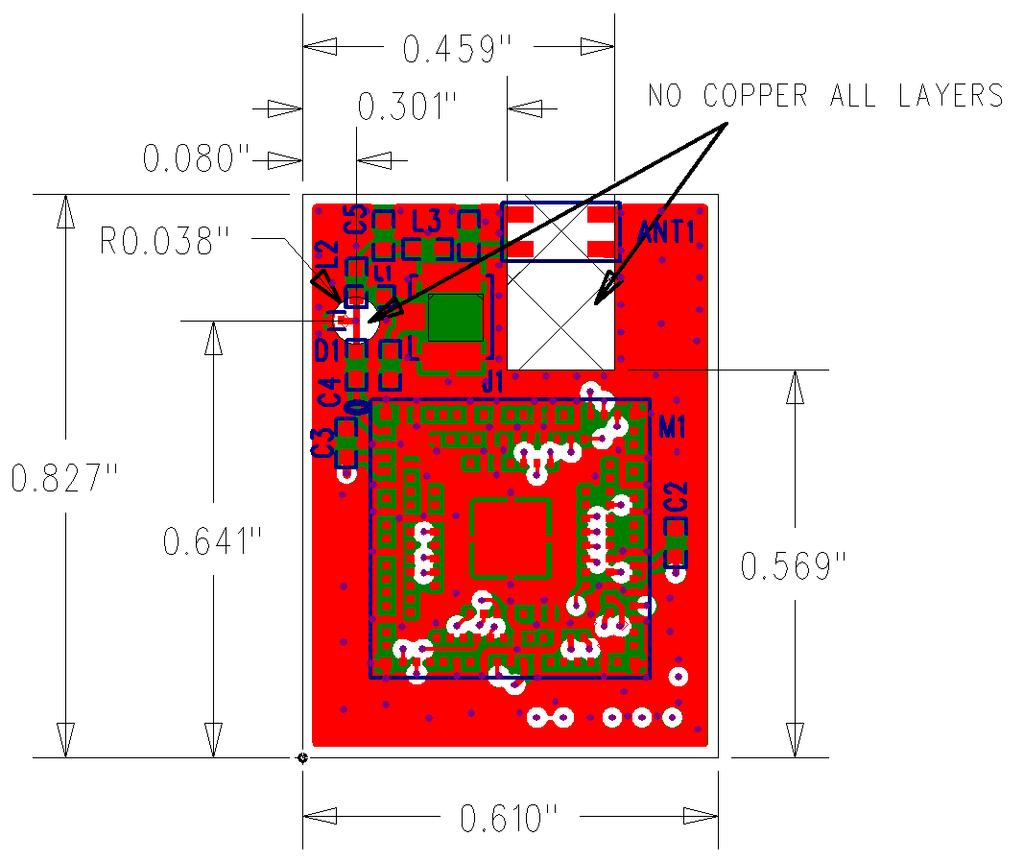 5.1 Sterling-LWB SIP Module with Chip Antenna Reference Design Sterling-LWB Module When integrating the Sterling-LWB SIP module (LSR Part Number 450-0159) into a host PCB that uses the certified Chip