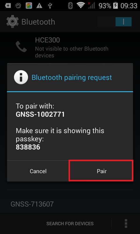 (5) Then the device can be selected in the bluetooth manager list.