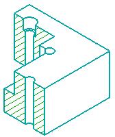 Hidden Line Hatching is selected Hidden Line Hatching is not selected Assembly Crosshatching Controls the angle of the crosshatching of adjacent solids in an assembly section view.