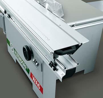 The proven Altendorf double roller carriage with steel