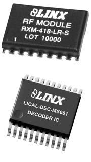 TYPICAL APPLICATIONS The signal sent by the Keyfob transmitter can be received by the LR Series receiver module or the LT Series transceiver module.