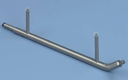 Has two pins with a hole for protective support as well as thread M4 to attach thoroughly. Designed to support wooden or glass shelf. Load cap. Height Depth 20 95 300 72.2116.