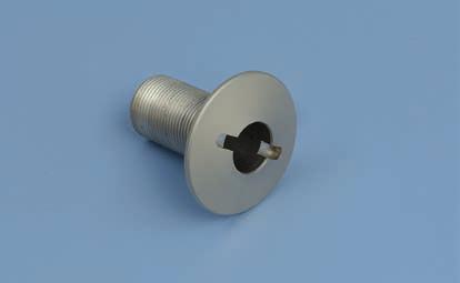 1 PLUG SOCKET Conical plug socket with sharp serrated edging for firm positioning. Anodized Aluminum satin nickel-plated Load cap.
