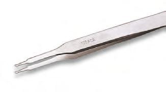 AASASL P recision tweezers with flat rounded tips for gripping small