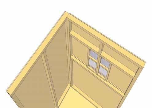 Wall siding should overhang floor by approximately 1/2 When positioned correctly, add a second