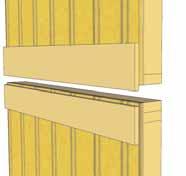 Place the Top Dutch Door Panel into place and gap top and bottom trims on the outside about 1/8