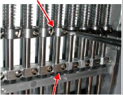 Press and lock down needle as shown below. 4.