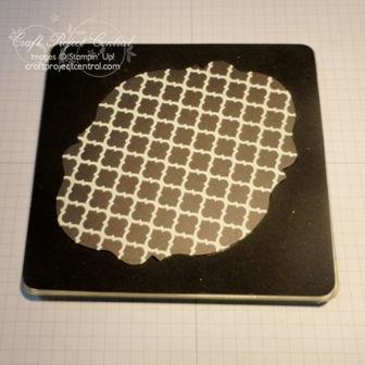 Cut a 5-1/2 x 1 piece of Silver Foil Sheet and emboss using the Big Shot and