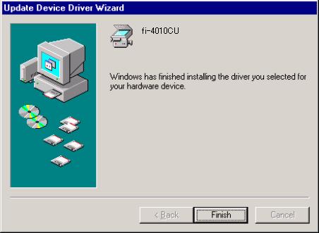 15. When the file has copied and installation is completed, the following dialog box is displayed. Click the [Finish] button. 16.