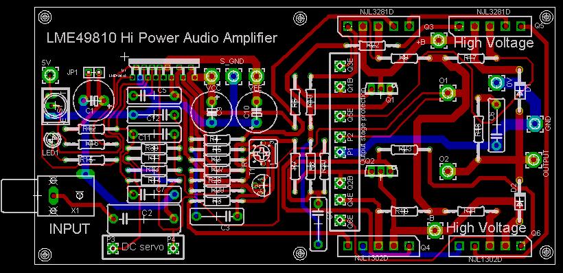 Figure 12 The amplifier board layout Figure 13 Feedback take-off point A wrong, B correct.