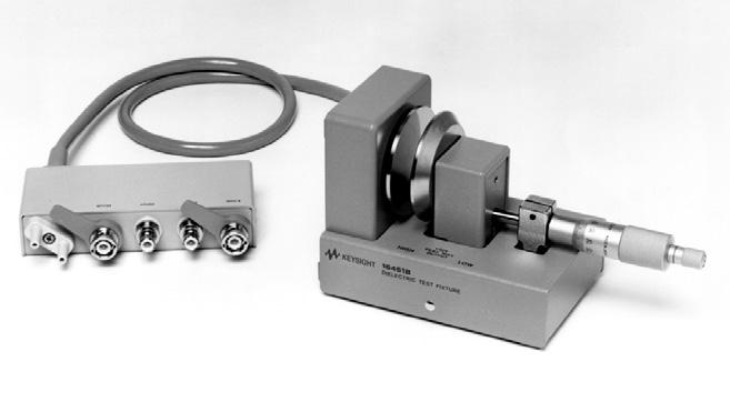 22 Keysight Accessories Catalog for Impedance Measurements - Catalog Up to 120 MHz (4-Terminal Pair): Material 16451B Dielectric test fixture Description: The 16451B