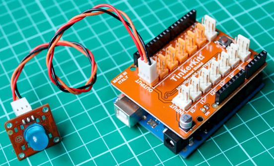 needed, just plug and play The TinkerKit Shield is