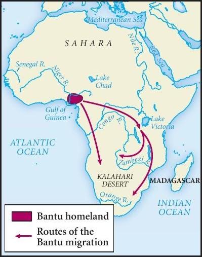 Bantu Migration Spread agriculture and