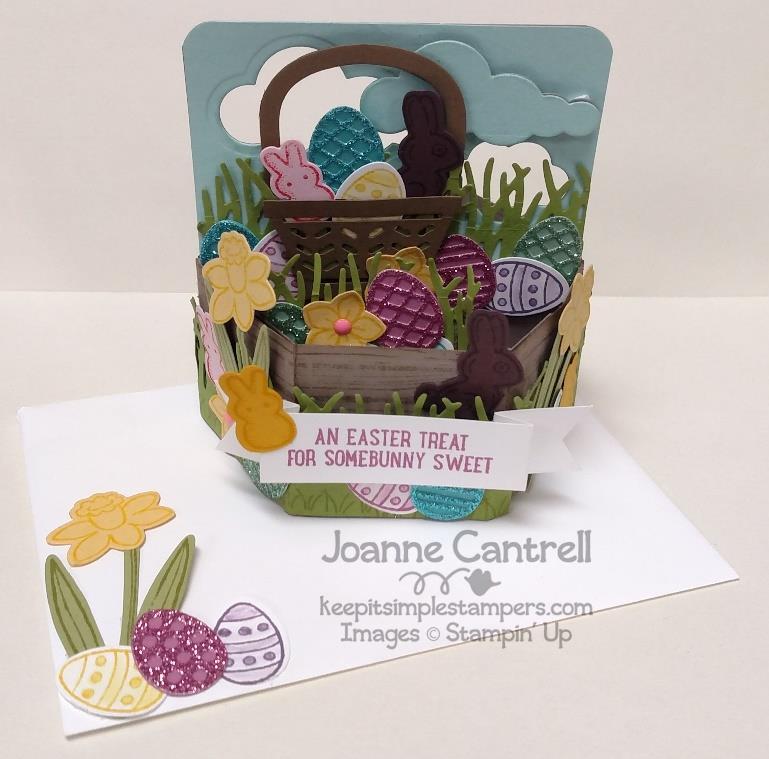 Eggs-tra Special Easter Pop-Up Box Made by Joanne Cantrell; Independent Stampin Up Demonstrator Inspired by Mitosu All images 1990-2017 Stampin Up!