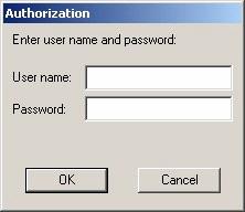 Starting the Local Dispatch Application Enter the user name and password. Click the OK button.