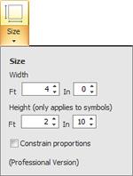 You can change the overall size of the symbol proportionally by adjusting the width and checking the Constrain Proportions check box.