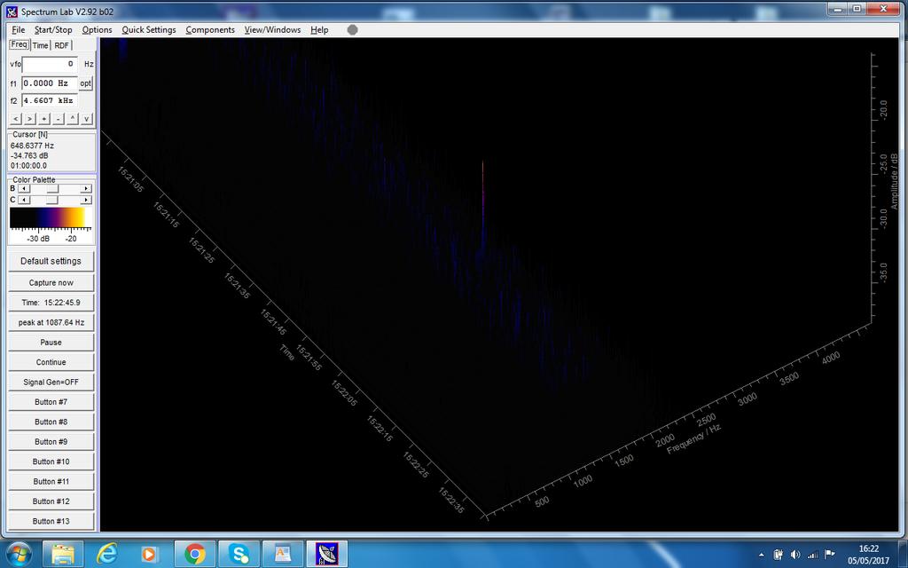 The meteor screen shot on the E6400 is pasted above not as high a db level compared to background noise as on Yaesu but then the ICOM R7000 is less sensitive and much older.