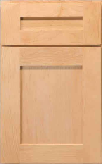 Shaker II Full Overlay Door ü ü ü ü ü ü MDF panel Mortise and tenon door and drawer frame Flat panel inset into frame 5 piece drawer front