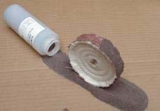 The Abrasive Wheel System comprises of a special adhesive, and a tough aluminum oxide powder.
