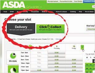 2. Booking delivery or collection (continued) Choose delivery or Click & Collect You can have your order delivered to you or if it s easier, you can choose a time to collect it from a