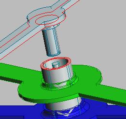 outside of the spindle it fits onto. Click on Center Axes.