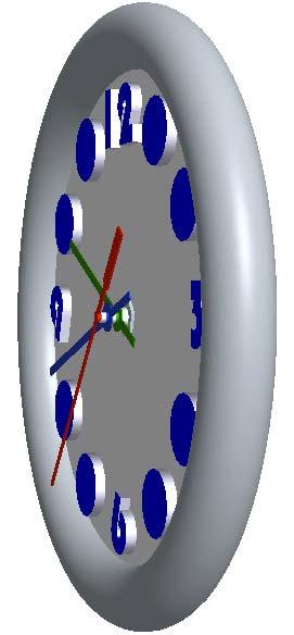 Point directly at the highlighted hand and drag it around the clock face. The hand should rotate, as you would expect the real clock to behave.