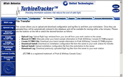 To Obtain a Configuration File from TurbineTracker TM If new configuration files were created specifically for your new application by Altair, they will be located on the TurbineTracker TM website.