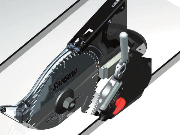 Setting Up Your Saw Note: when using a dado set, neither the blade guard nor the riving knife may be used. Instead, use other protective devices such as push sticks and featherboards.