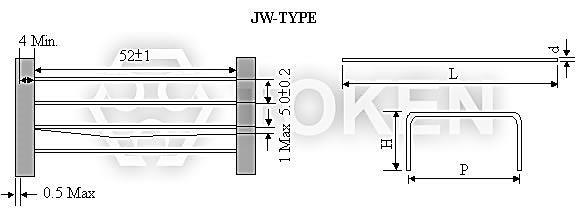 5 Zero Ohm Resistors (ZO) Dimensions JW General Specification General Specification (Unit: mm) Jumper