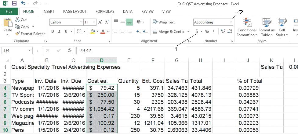 Excel 2013 Unit C: Formatting a Worksheet MULTIPLE CHOICE 1. The of a cell determines how the labels and values look. a. value c. label b. formula d.