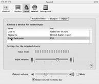Using Podcaster on a MAC OS X using existing MAC software cont. Fig. 4 3. Next open the Sound Preference and click the Input tab and select Røde Podcaster (figure 4).